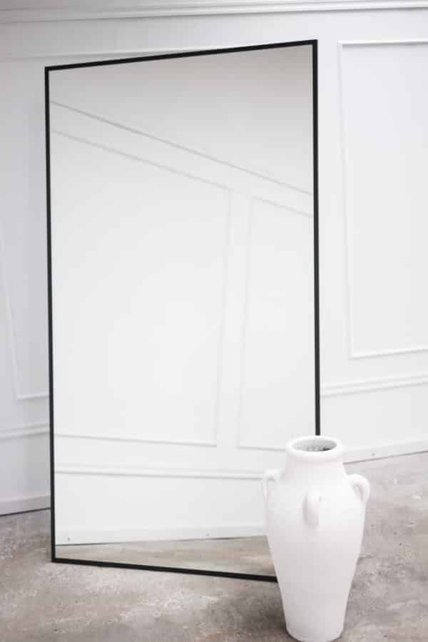 Zwarte Staande Rechthoekige Spiegel - 180x100 cm - Afbeelding 3